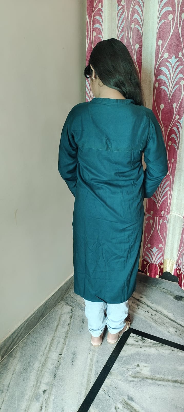 Women's Embroidered Rayon Kurti