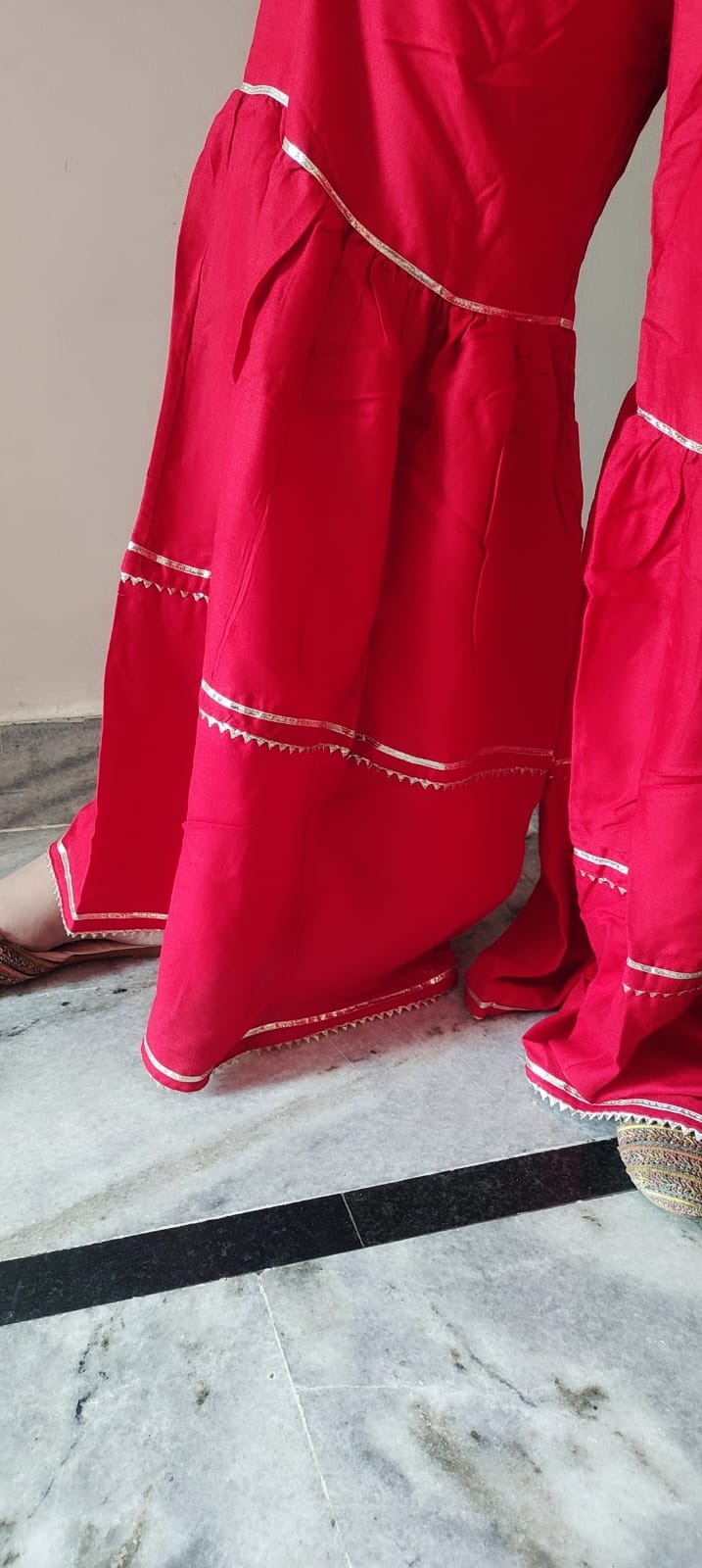 Fusionn Clickbait Rayon Red Sharara