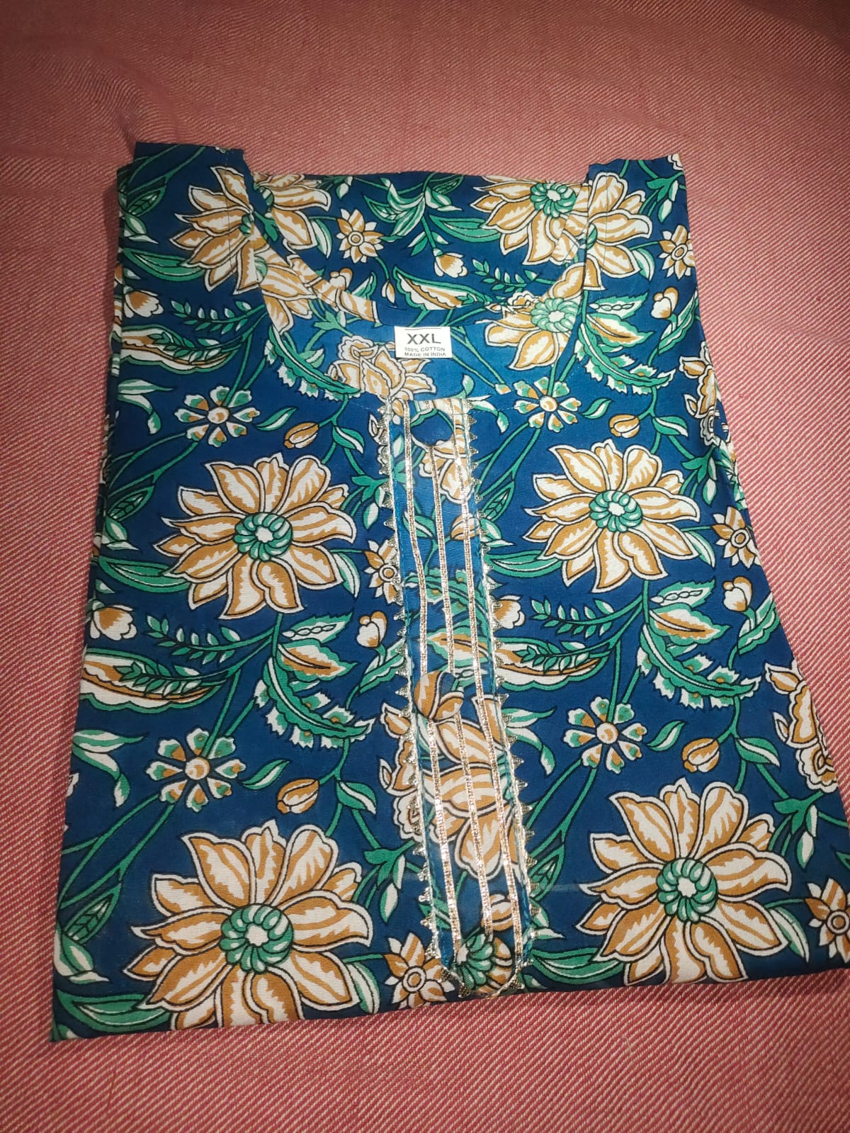 Fusionn clickbait Printed A-Line Kurti (Green)