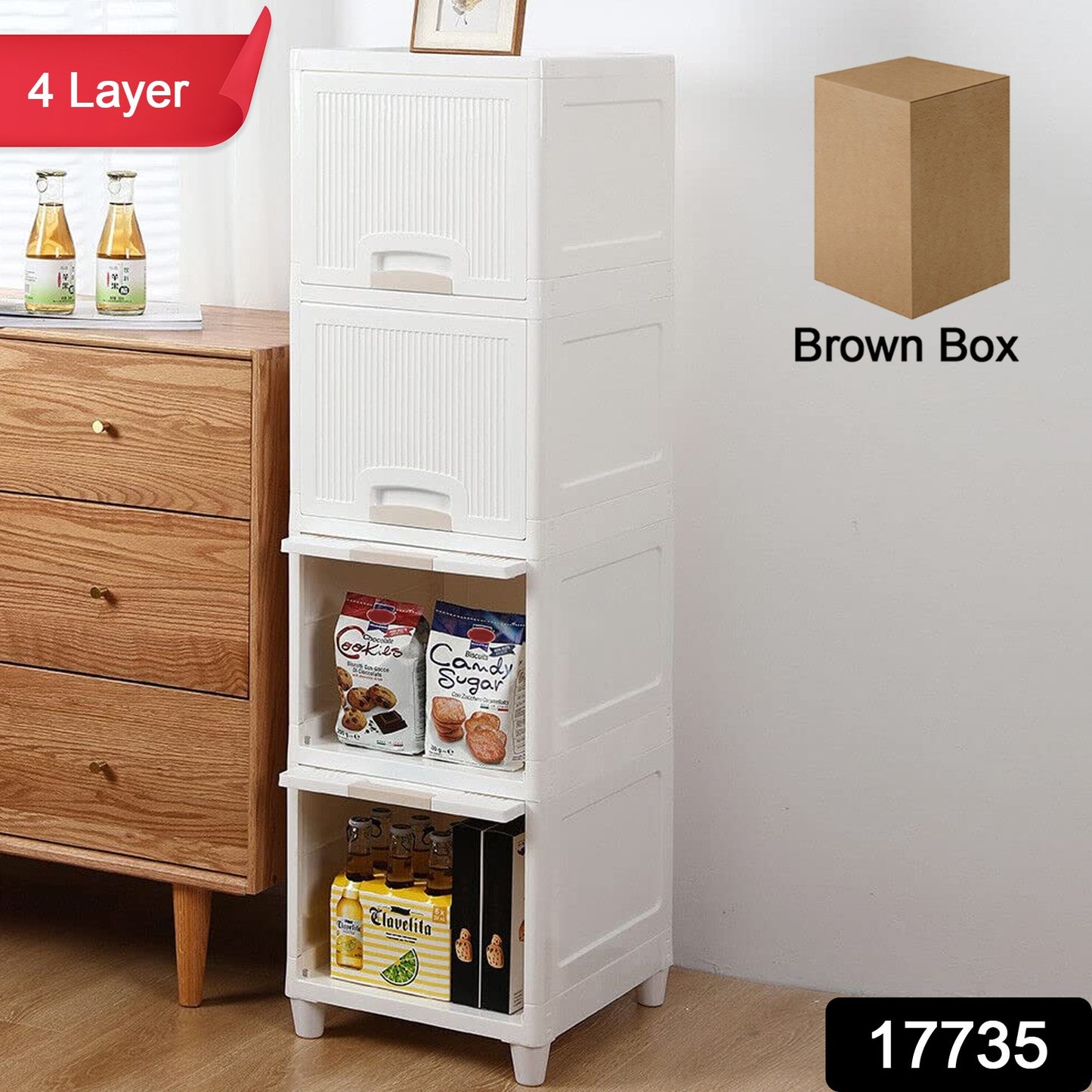 Multipurpose Storage Cabinet Storage Solutions  (4 Layer)