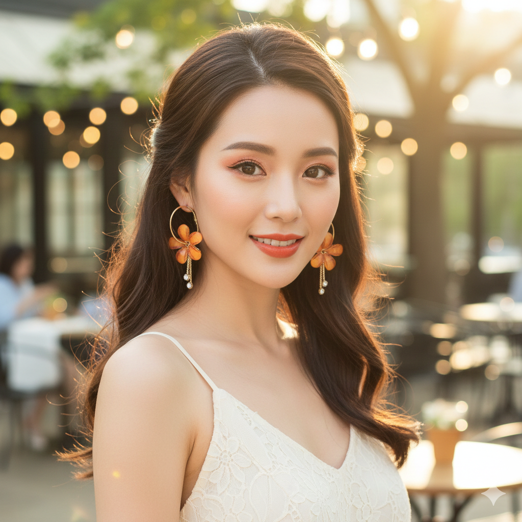 Long-Lasting Lipstick & Stylish Earrings