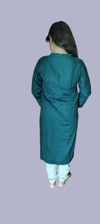 Women's Embroidered Rayon Kurti