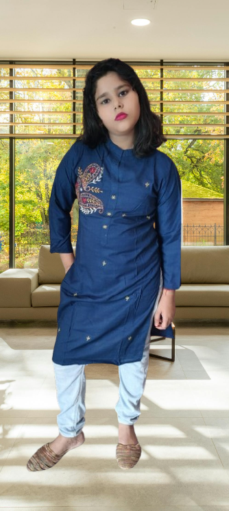Women's Embroidered Rayon Kurti