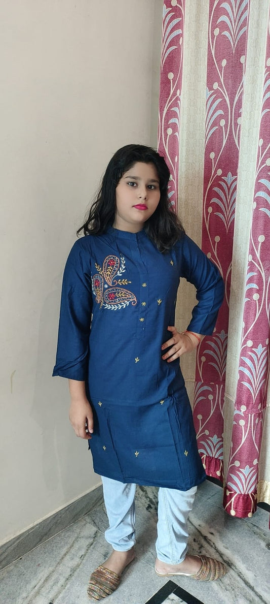 Women's Embroidered Rayon Kurti