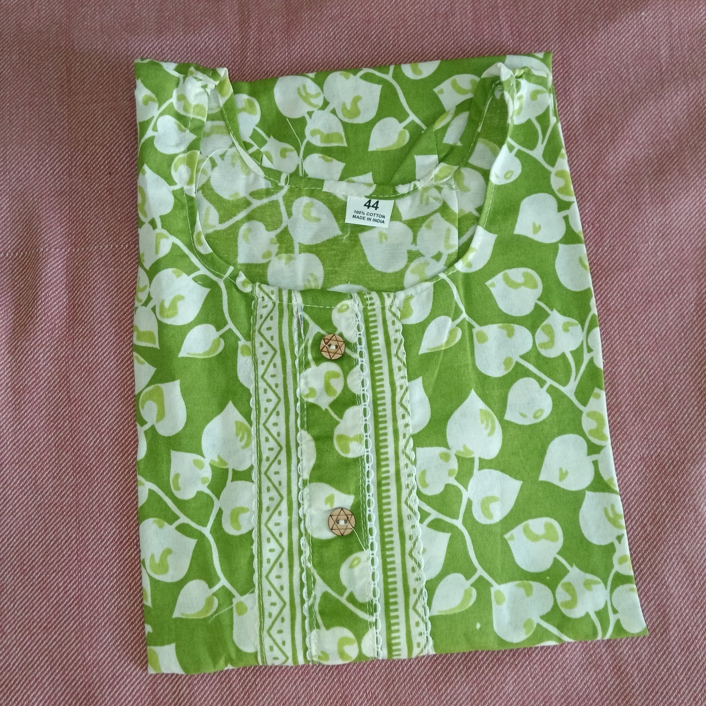 Fusionn Clickbait Light Green Printed Kurta Pant Co-Ord Set